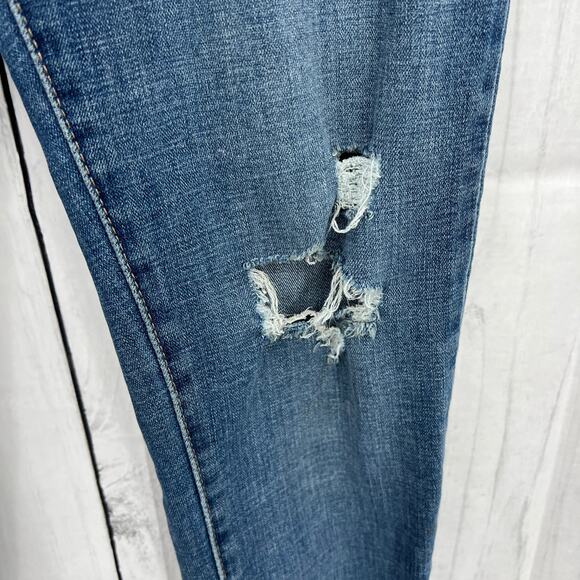 Levi's 721 High Rise Skinny Jeans Womens Size 27x31 Distressed Medium Wash - Picture 6 of 12